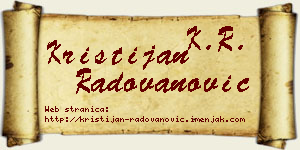 Kristijan Radovanović vizit kartica